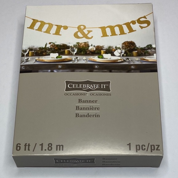 🚨 3/$30 SALE GOLD MRS & MR BANNER WEDDING BRIDAL